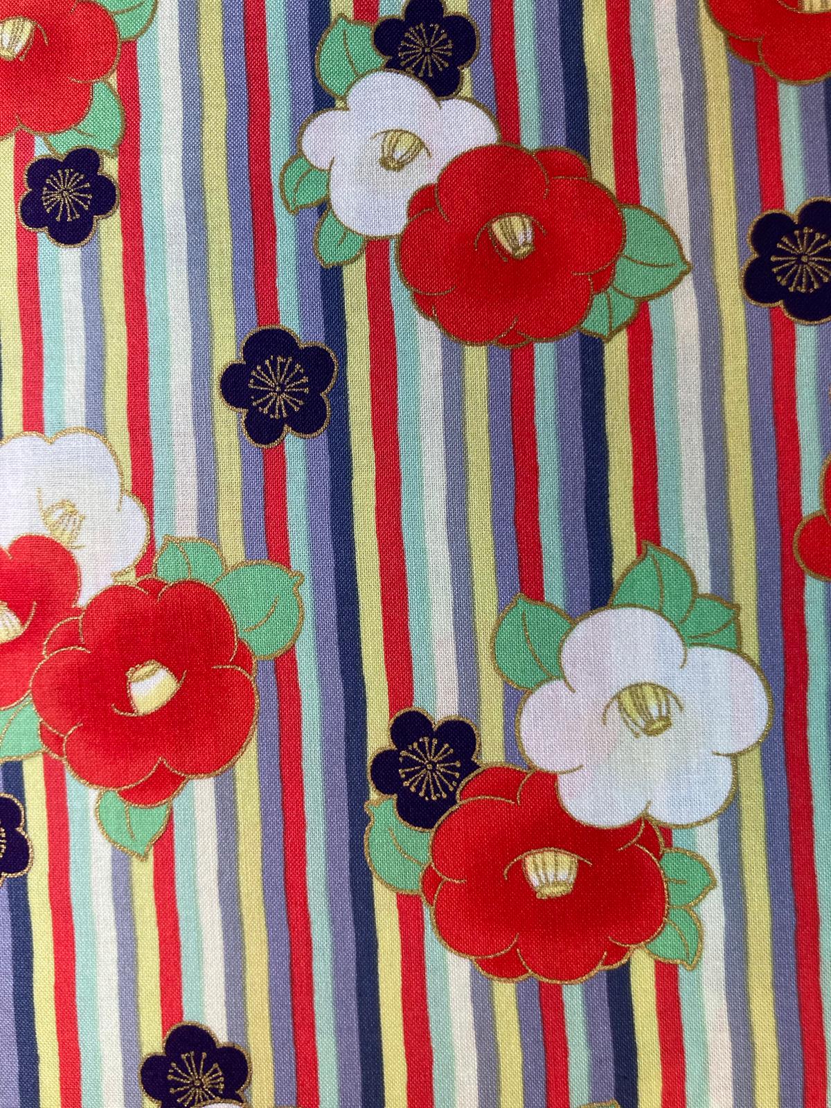 Baumwolle "Quilt Gate Hyakka Ryoran", nicht elastischer Baumwollstoff – Bild 4