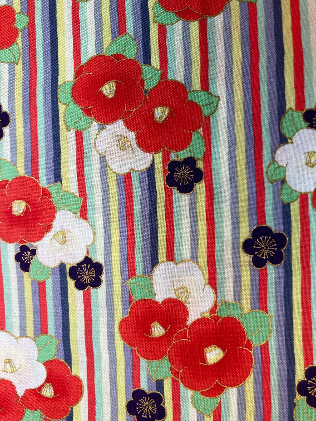 Baumwolle "Quilt Gate Hyakka Ryoran", nicht elastischer Baumwollstoff – Bild 3