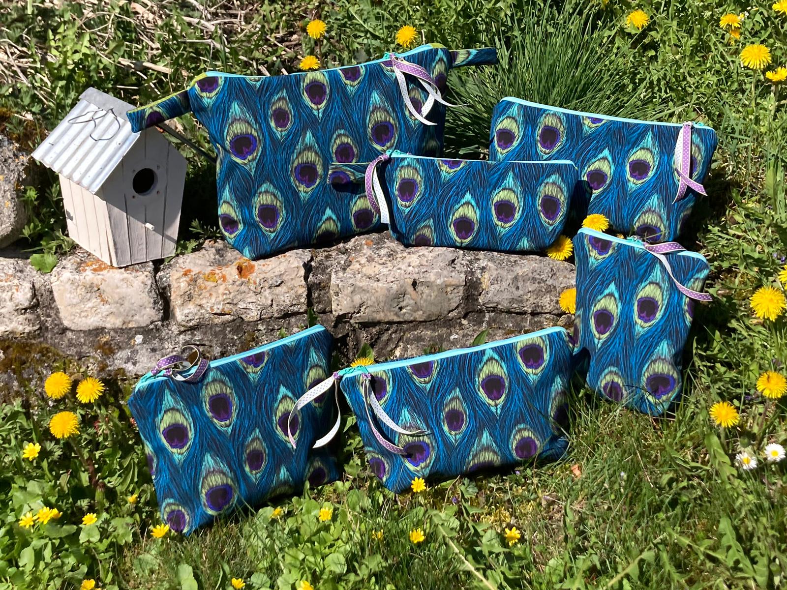 Nasstasche "Pfauenfeder" klein Nr.1 – Bild 2