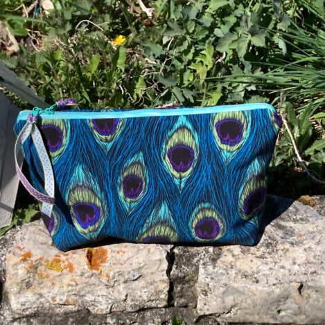 Nasstasche "Pfauenfeder" klein Nr.2