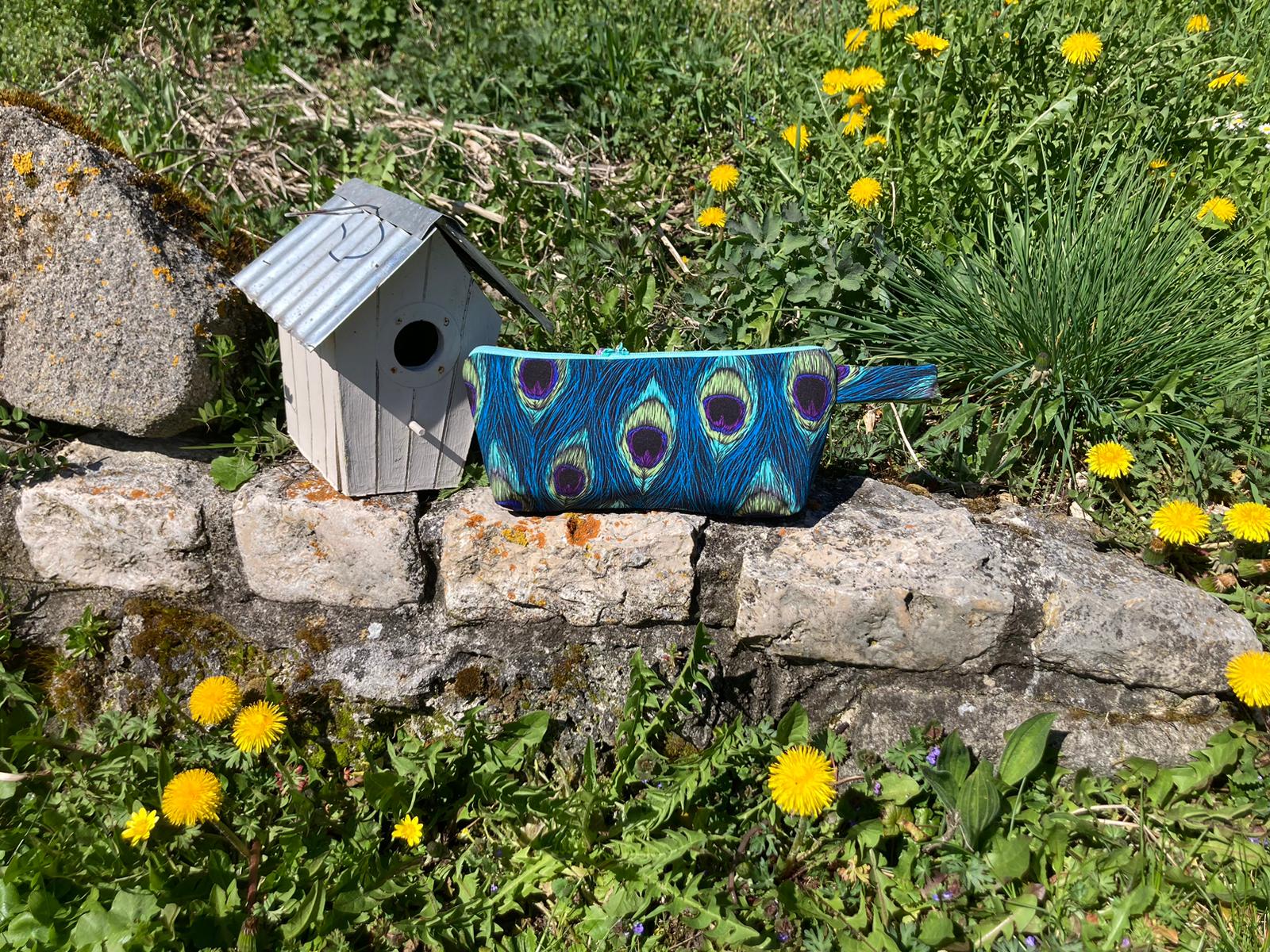 Nasstasche "Pfauenfeder" klein Nr.2 – Bild 3