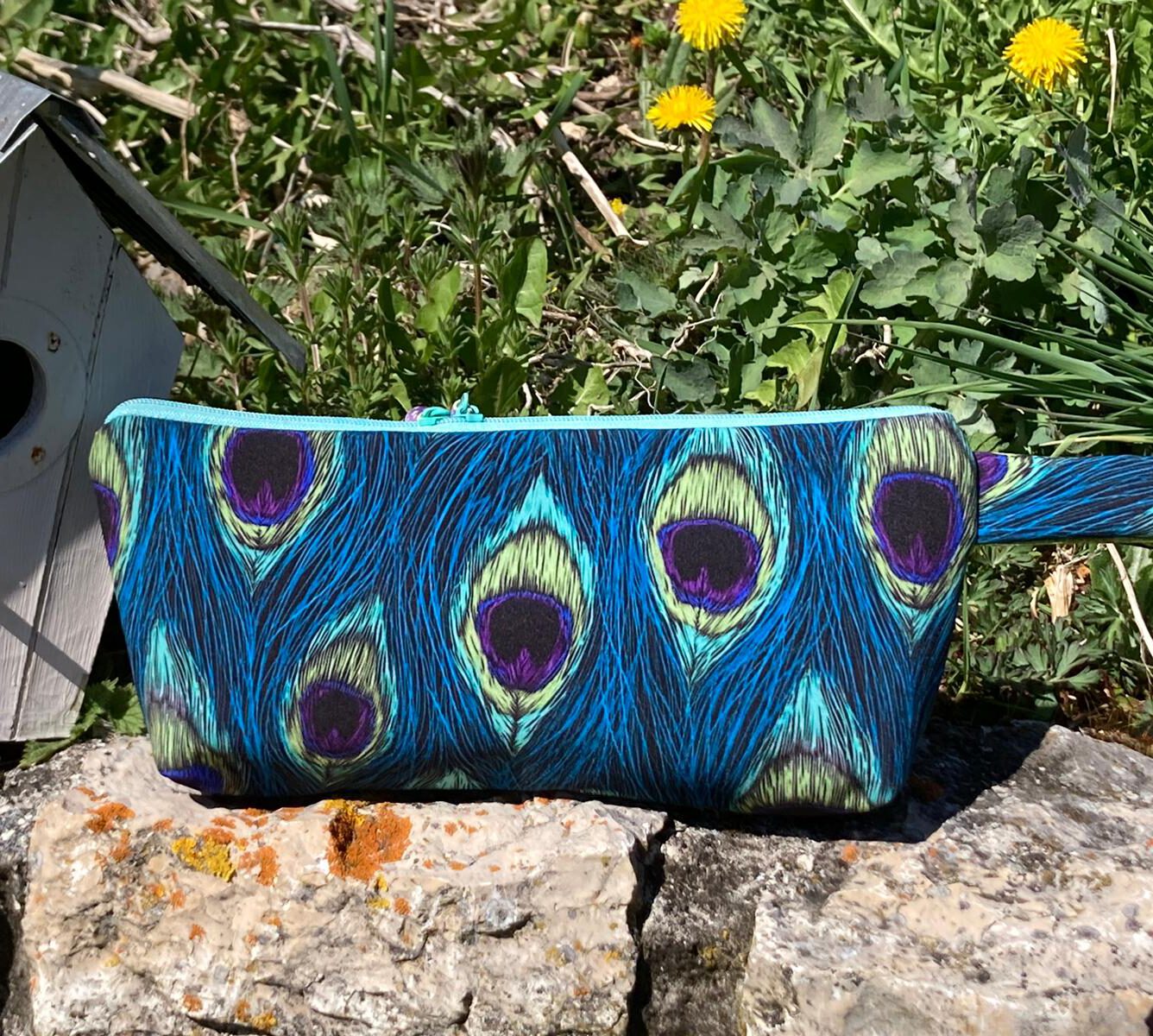 Nasstasche "Pfauenfeder" klein Nr.2 – Bild 4