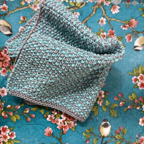 Organisch gestricktes Spültuch aus Baumwolle ca. 25 x 25 cm, Mikroplastik frei