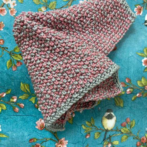 Organisch gestricktes Spültuch aus Baumwolle ca. 20 x 20 cm, Mikroplastik frei