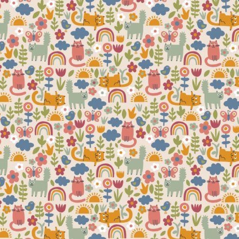 lillestoff "Cats in the Garden"